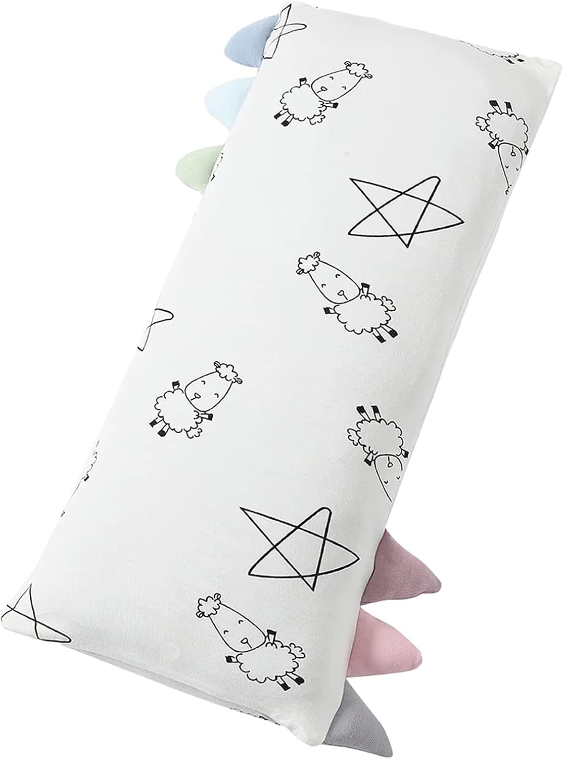 Bed-Time  Pillow Cute Big Star & Sheepz/Sheepz Head with Colour Tag [2 Colours] (Big Star and Sheepz White, Small)