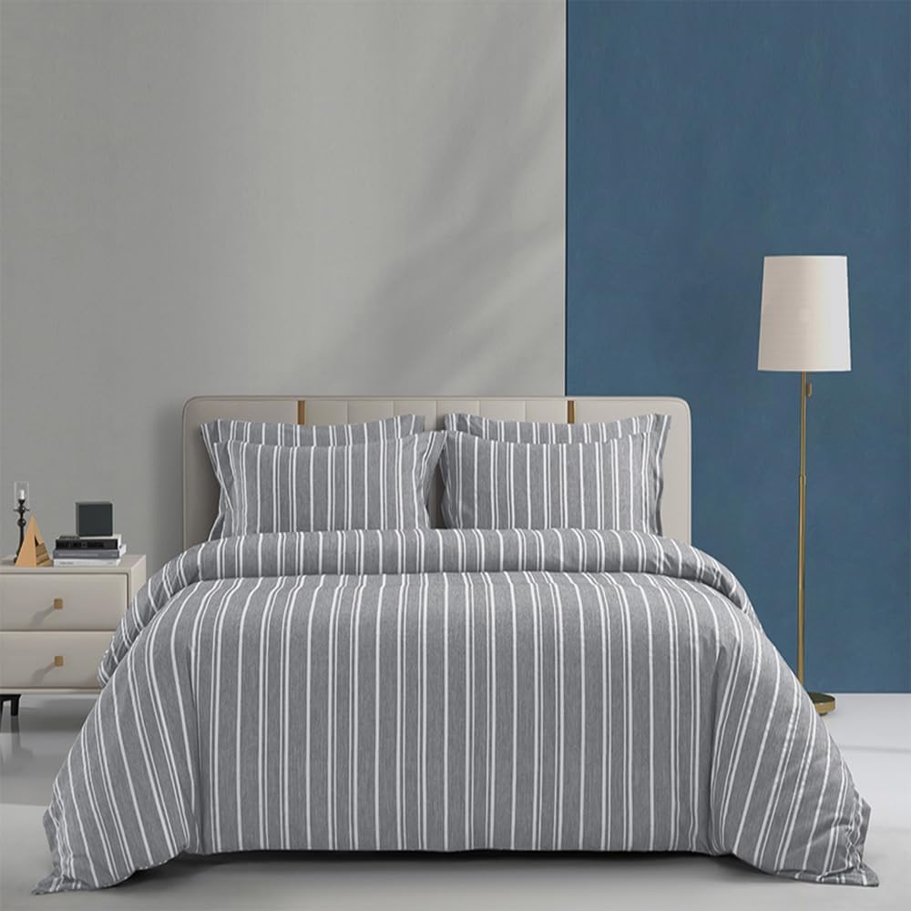 Series 1000TC Stonewashed Yarn-Dyed Bedsheet Set – Luxuriously Soft, Durable, Hypoallergenic, Quick-Dry, Full Elastic 14" Deep Pocket Fitted Sheet, Single to King Sizes
