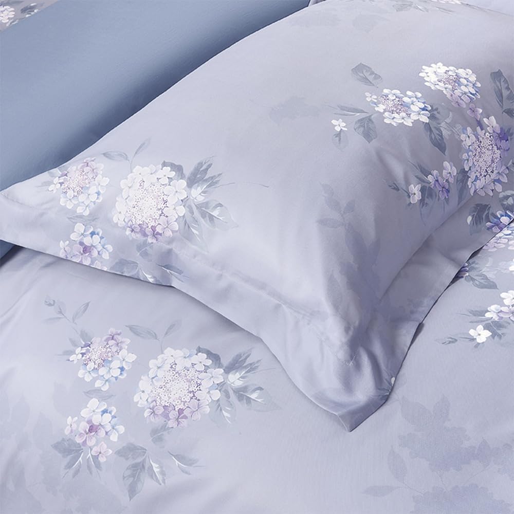 1200TC Lyosilk Printed Bedsheet Set – Dual-Sided Lyocell Tencel Blend, Soft, Breathable, Moisture-Wicking & Bacteria-Resistant, Durable & Easy Care, Single to King Sizes