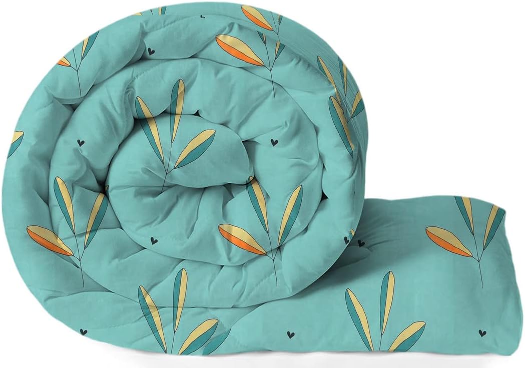 220 GSM Reversible Microfiber AC Comforter/Blanket/Quilt/Duvets for Winter Single Size Bed (240X152 cm, Light Green)