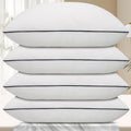 Hotel Collection Bed Pillows for Sleeping 4 Pack King Size Cooling Pillows Set of 4 for Back, Stomach or Side Sleepers, Super Soft Down Alternative Microfiber Filled Pillows
