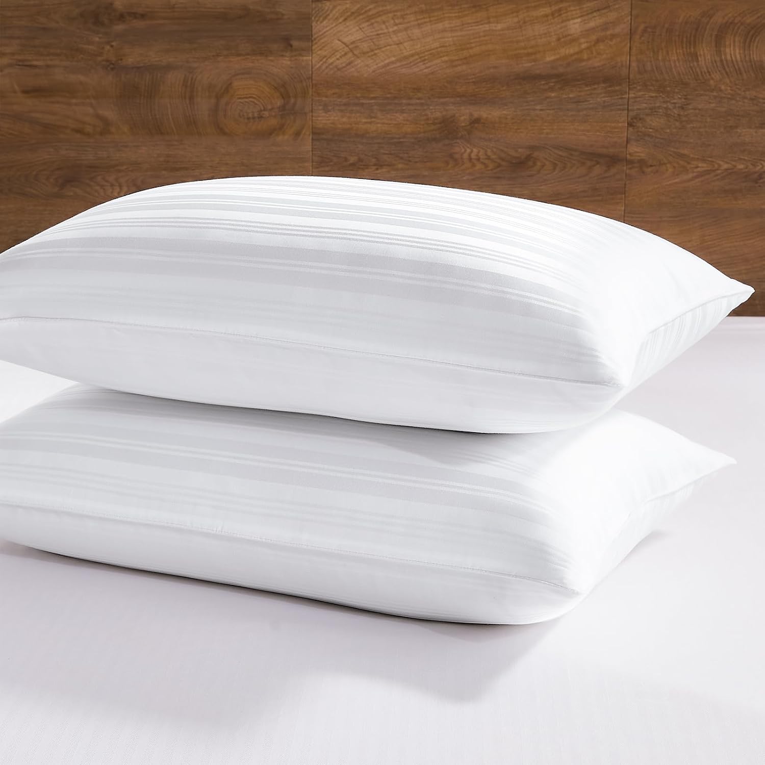 Goose Down Pillows - Hotel Collection Feather Pillows Set of 2 for Back, Stomach or Side Sleepers, King Size (20"x36")