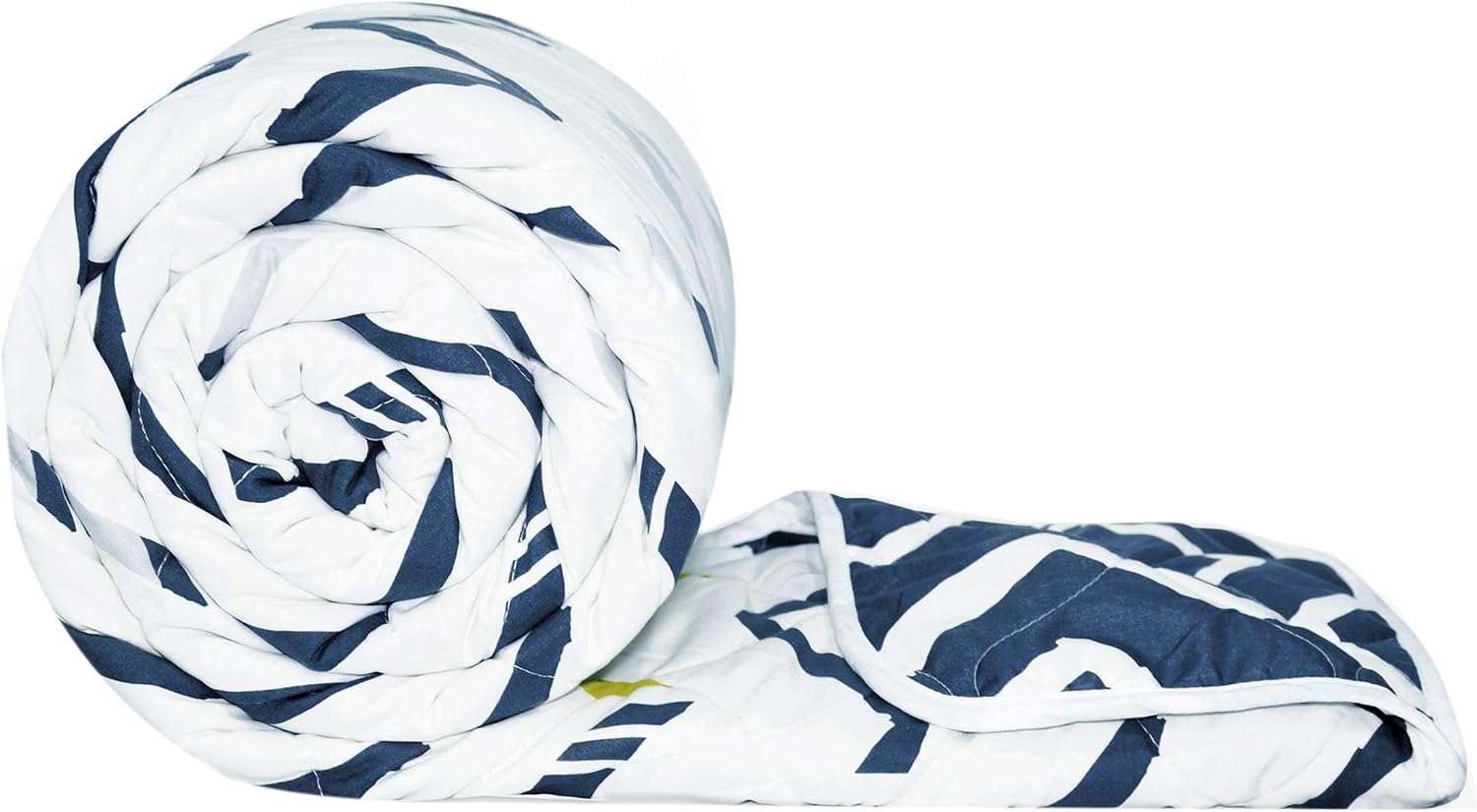 Microfibre Mild Winter 120 GSM Printed Reversible Single Bed Quilt Comforter Blanket - (Galaxy Blue and White)