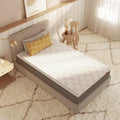 Mattress Topper 120 x 190 cm, Gel Foam Mattress Topper Mattress Cover 120x190, 10 cm Height Gel Memory Foam Topper, Hardness Level H2 & H3, White