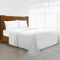 Luxury Flat Sheet Wrinkle-Free 1500 Premier Hotel Quality 1-Piece Flat Sheet, Queen Size, White