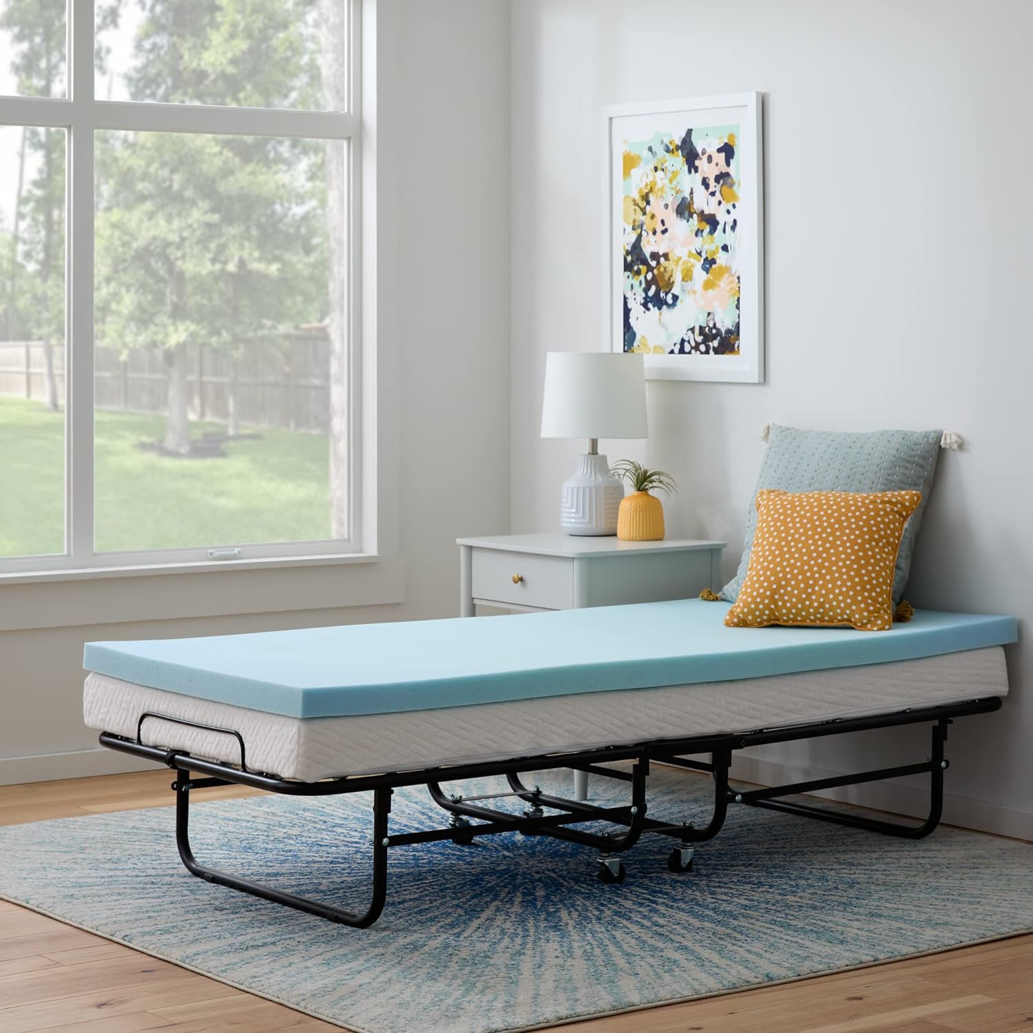 Gel Infused Memory Foam Mattress Topper – 2 Inch Mattress Topper – Cot – CertiPUR-US Certified
