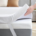 3 Inch Gel Memory Foam Mattress Topper Queen Size, Ventilated High Density Pad for Back Pain, Bed Topper with Removable Soft Cover, CertiPUR-US Certified
