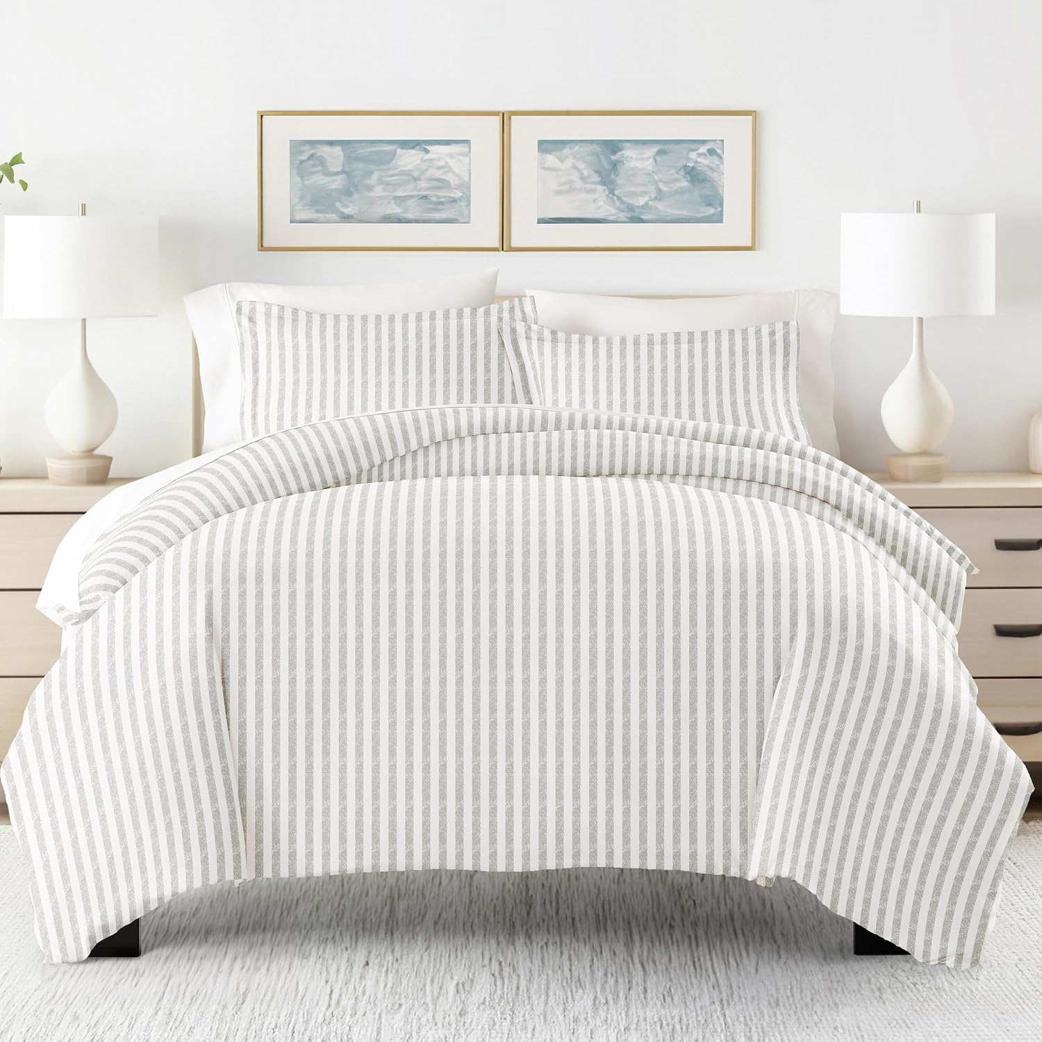 Duvet Cover King Size - Experience Hotel-Like Comfort with Unparalleled Softness, Exquisite Prints & Solid Colors for a Dreamy Bedroom – King Duvet Cover Set with 2 Pillow Shams